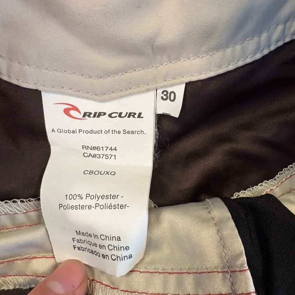 Rip Curl Mens Floral Leopard Skull Board Shorts Size 30 Red Black CBOUXQ